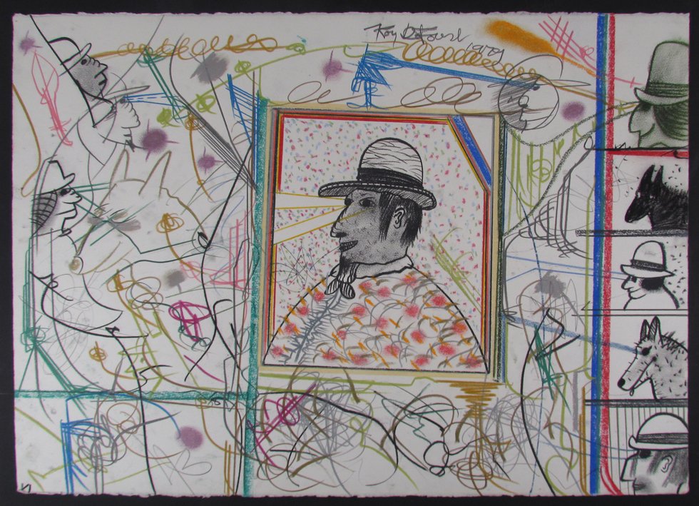 Roy DeForest Self Portrait Pastel Drawing on Paper: Artist: DeForest, Roy (American, 1930-2007) Title: Self Portrait Date: 1979 Medium: pastel drawing on paper Dimensions: 22 x 30 inches Signature: signed and dated by the artist Fram