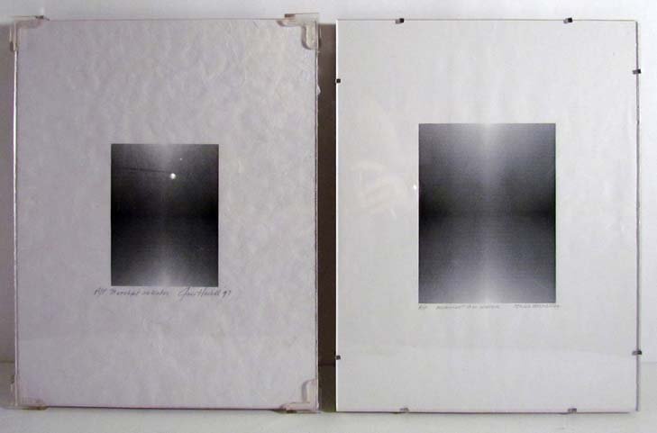 2 Jane Haskell computer prints "Moonlight On Water": Artist: Haskell, Jane (American 1923 - 2013 ) Title: Moonlight On Water Date: 1997 Medium: digital print Dimensions: 5 x 3.75 inches Edition: A.P. Signature: both signed