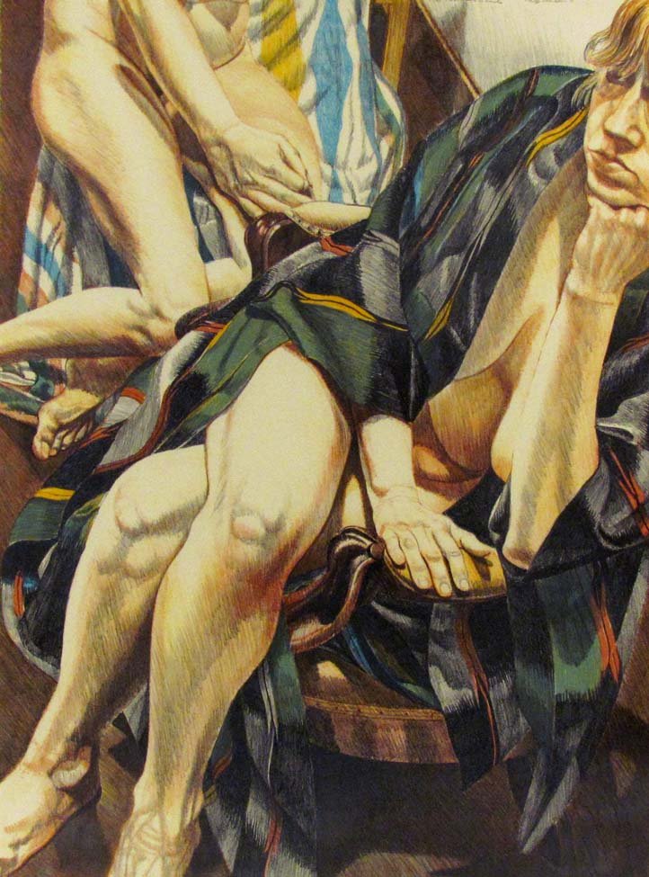Phillip Pearlstein 1981 litho "Two Models in Omaha": Artist: Pearlstein, Phillip (American, born 1924) Title: Two Models in Omaha Date: 1981 Medium: four color lithograph Dimensions: 30 x 22.25 inches Edition: 55/60 from an edition of 60