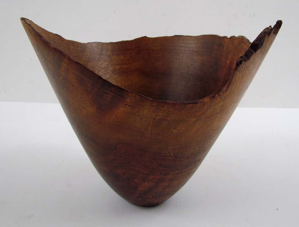 HAP SAKWA black walnut turned bowl: Artist: Sakwa, Hap (American born 1950) Title: black walnut turned bowl Date: 1983 Medium: turned black walnut bowl Dimensions: 7.25 x 9 x 8.25 inches Signature: incised with signature, t