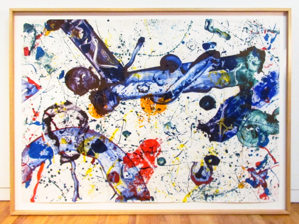 Sam Francis King Corpse 1986 screenprint: Artist: Francis, Sam (American, 1923-1994) Title: King Corpse (SF 86-5167, Lembark S. #16) Date: 1986 Medium: 15 color screenprint on Arches cover Dimensions: 42 x 59 inches Edition: 8 of