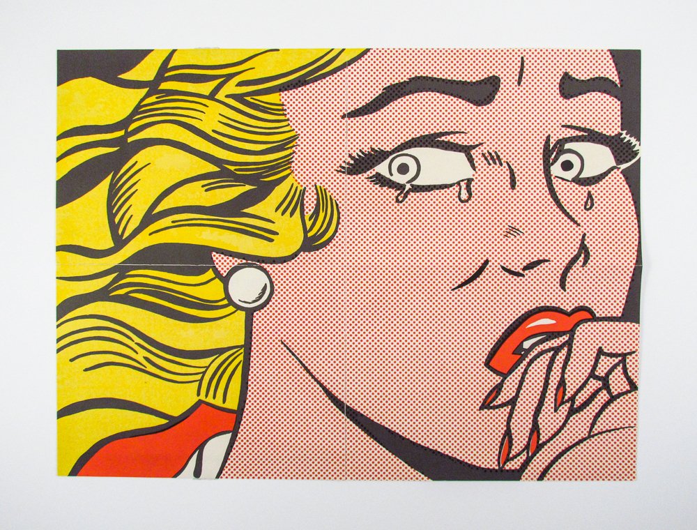 Roy Lichtenstein 1963 Crying Girl Invitation: Artist: Lichtenstein, Roy (American, 1923-1997) Title: Crying Girl Date: 1963 Medium: color offset lithograph Dimensions: Sheet size 17 x 23 inches. Provenance: Leo Castelli Gallery, Oct