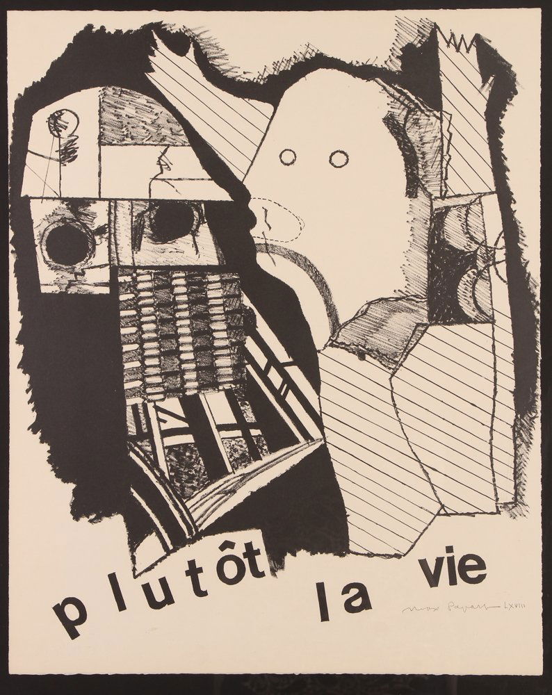 Max Papart lithograph Plutôt La Vie: Artist: Papart, Max (French 1911 - 1994) Title: Plutôt La Vie Medium: lithograph Dimension: 22 x 17.75 inches Edition: LXVII Signature: pencil signed Provenance: The Estate of Stuar