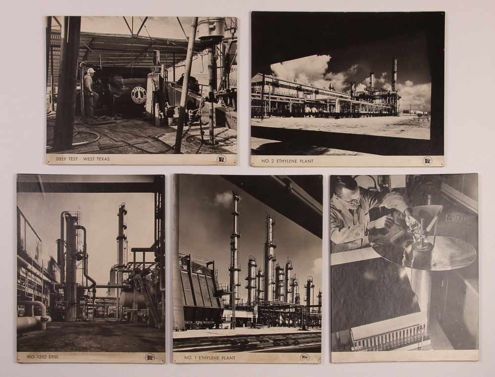 5 Robert Yarnall Richie Gulf Oil Operations Photographs: Artist: Richie, Robert Yarnall (American, 1908-1984 ) Title: 5 Gulf Oil Operations Photographs Date: c. 1950-55 Medium: black and white photographic prints, mounted to board Dimension: 18 x 15 inches
