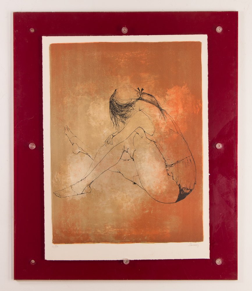 Jean Jansem orig litho "Young Female": Artist: Jansem, Jean (French 1920-2000) Title: Young Female Medium: Lithograph printed in colors Dimensions: 27 x 20.25 inches Editions: numbered 33/140 Signature: Pencil signed and numbered 3