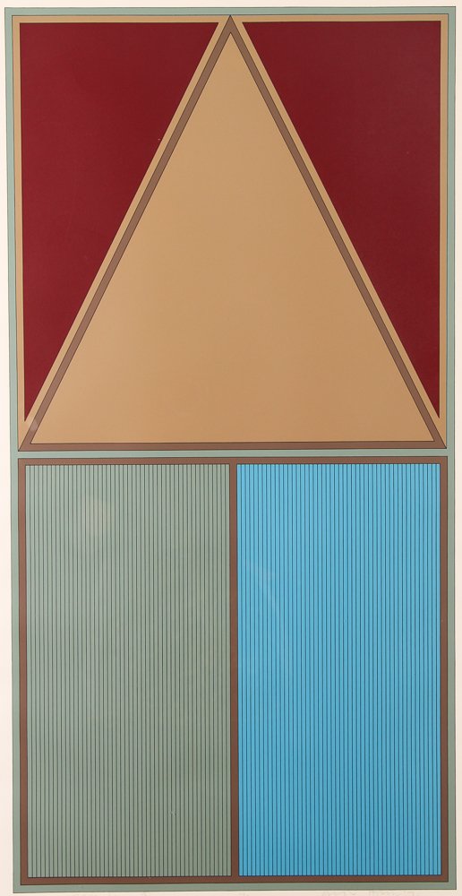 Gordon House orig litho "Enayle, 1971": Artist: House, Gordon (British, 1932-2004) Title: Enayle, 1971 Date: 1971 Medium: Lithograph printed in colors Dimensions: 34 x 17.5 inches Editions: numbered 53/75 Signature: pencil