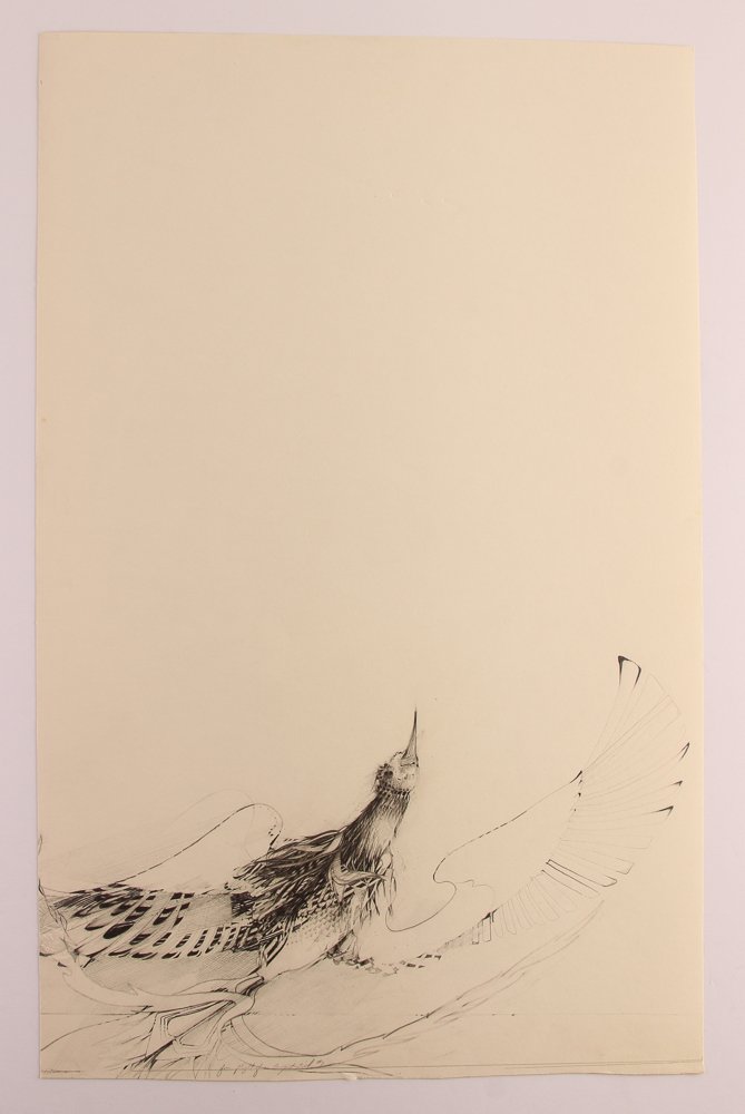 Drawing "Free Flight of a Carper-Bird #1" (1 of 8)