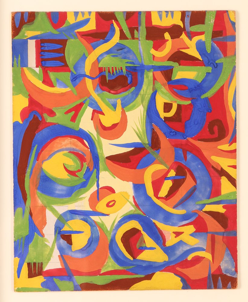George Paul Bellon WPA Abstract Painting (1 of 6)