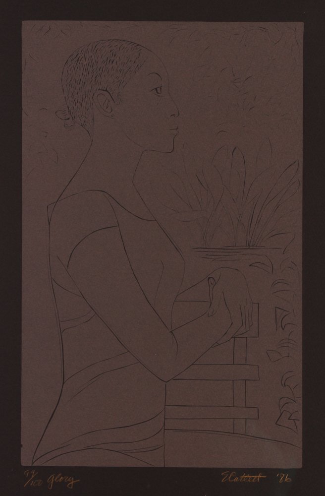 Elizabeth Catlett Linocut "Glory" (1 of 7)