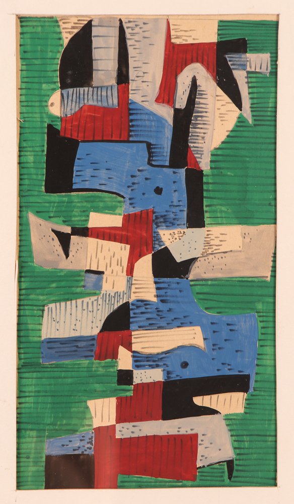 Charles Evans Abstract Painting Geometric Composition (1 of 6)