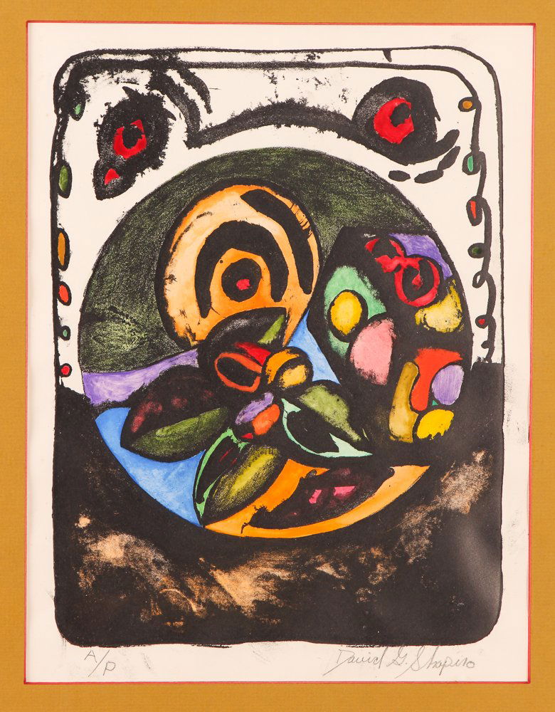 David Shapiro Hand Colored Litho Tropical Fruit Oct 03 2015 Concept Art Gallery In Pa