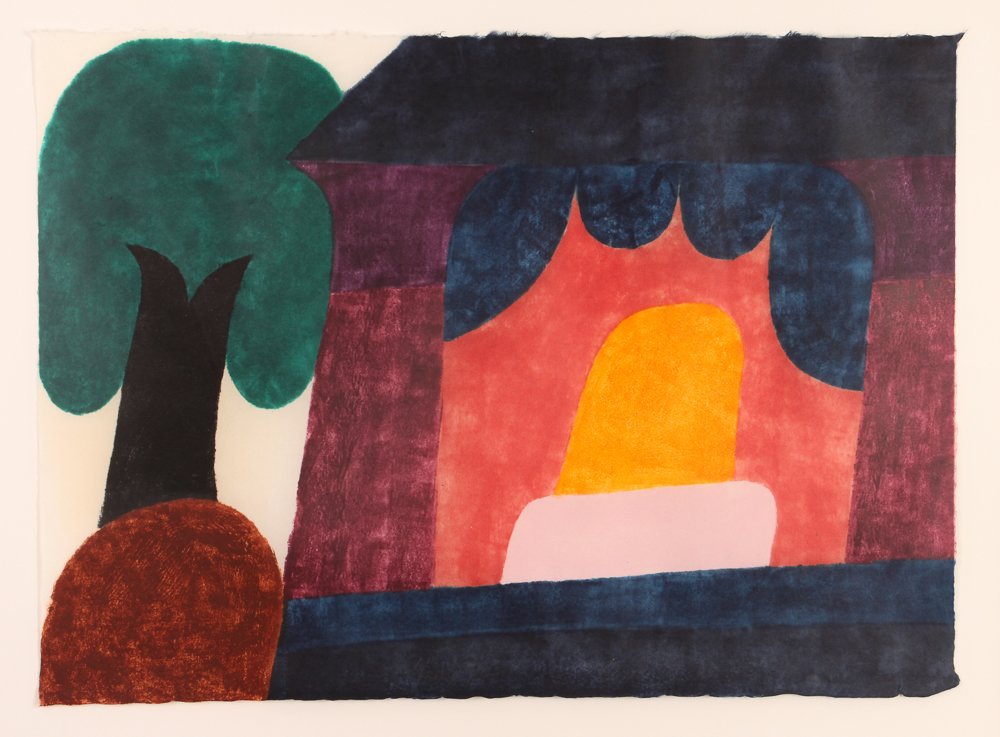 Carol Summers 1981 orig woodcut "Shrines" (1 of 7)