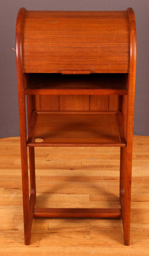 Danish Tambour Roll Top Desk Telephone Stand