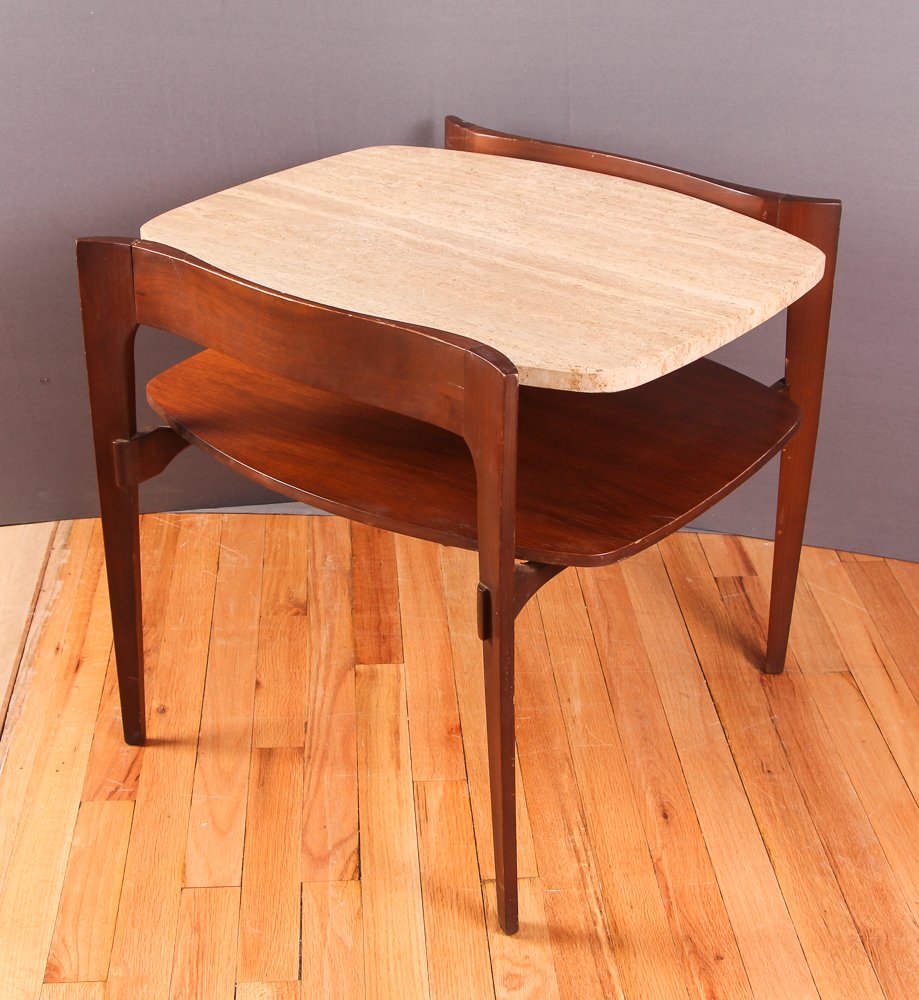 Modern Italian Travertine Topped Occasional Table (1 of 8)
