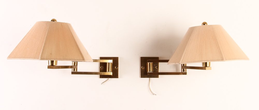 Pair of Modern Brass Adjustable Wall Sconces (1 of 9)