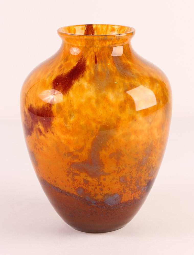 French Cluthra Style Art Glass Vase (1 of 8)