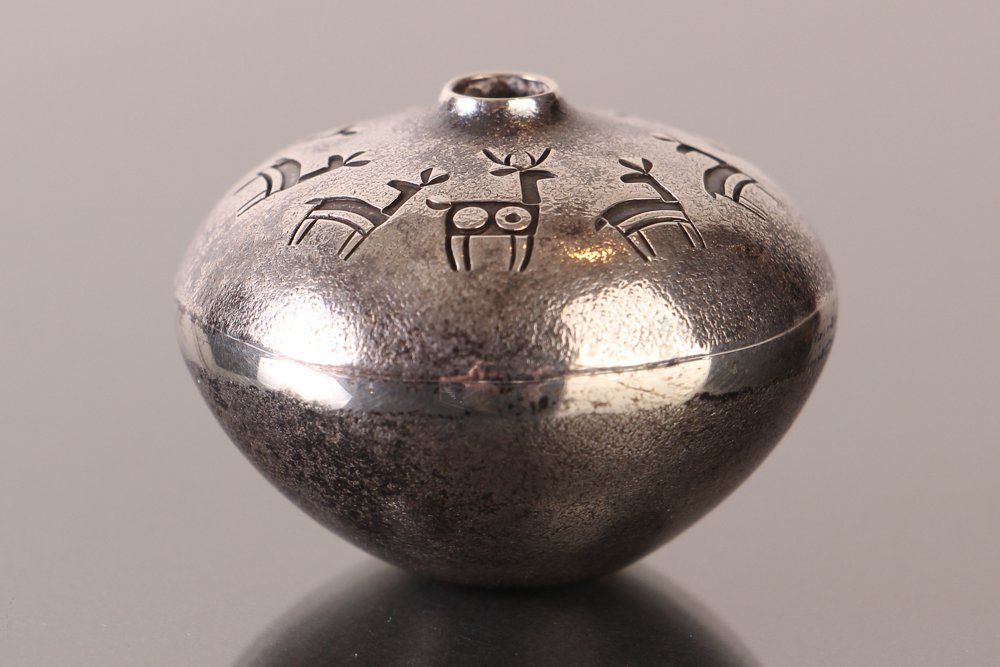 Navajo Silver Miniature Vase (1 of 4)