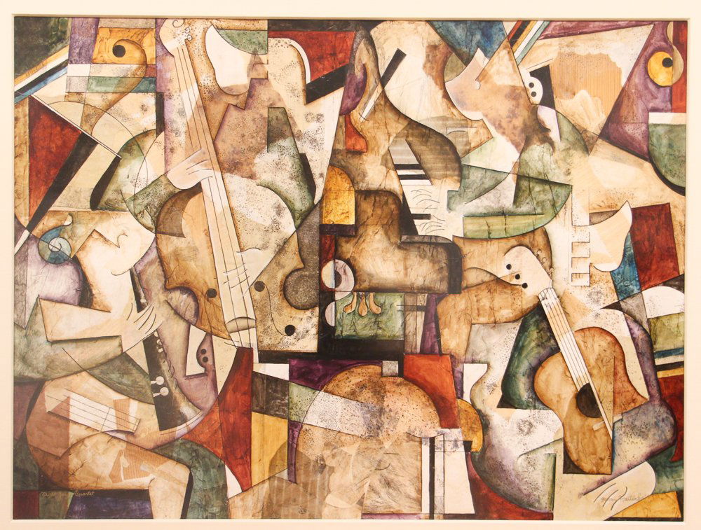 Susan Hartenhoff painting on paper  "Night Jazz (1 of 5)