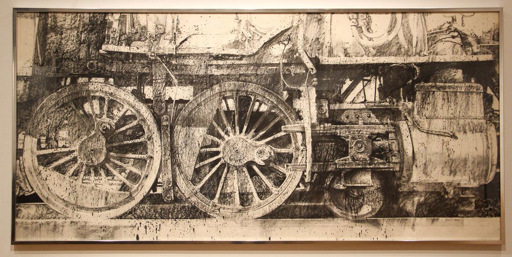 Herbert Olds Side Rod charcoal drawing (1 of 6)