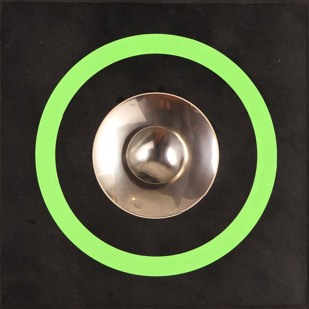 Milan Dobeš  "Untitled Lime Green Circular Geometric (1 of 6)