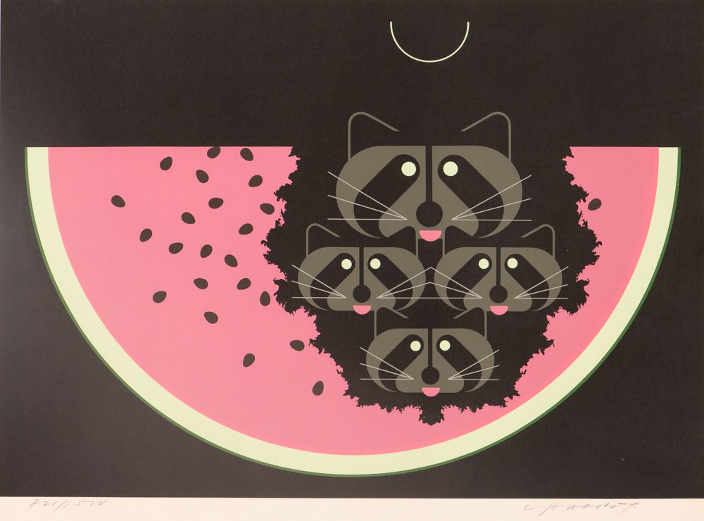 Charles Harper "Watermelon Moon" orig Serigraph (1 of 5)