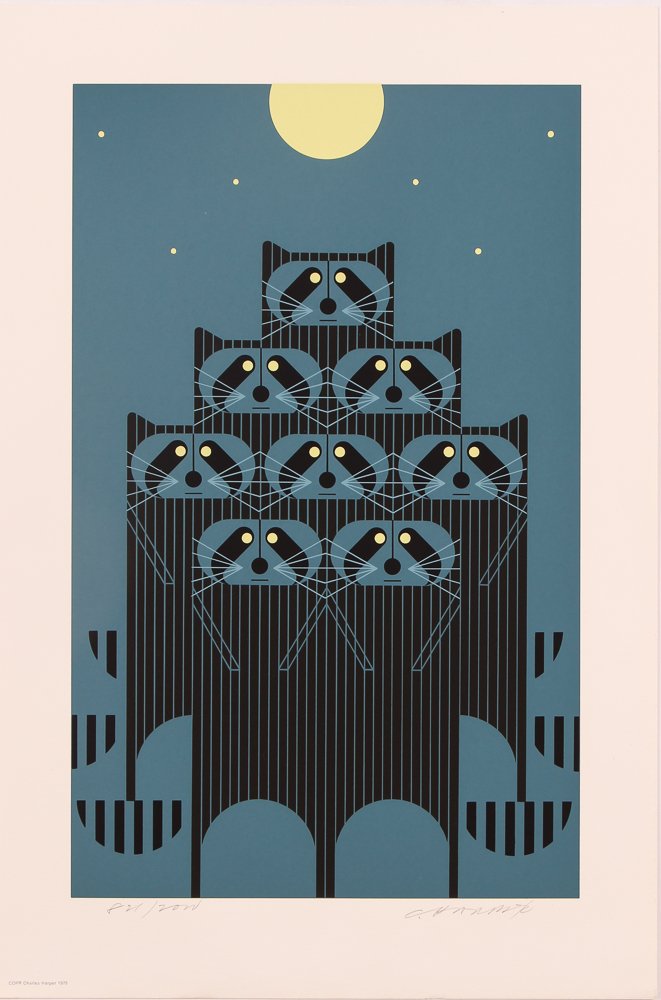 Charles Harper orig serigraph "Raccpack" (1 of 6)