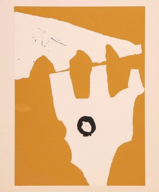 Robert Motherwell 1964 "Untitled" collage multiple (1 of 7)