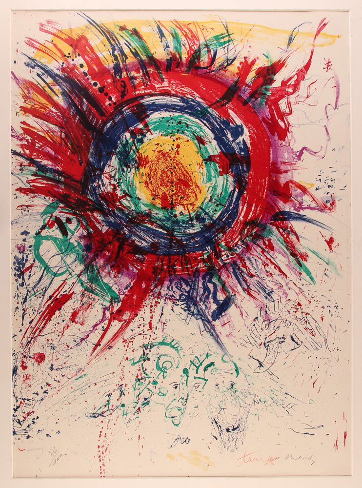 Walasse Ting & Alechinsky 1961 Collaborative litho Sun (1 of 9)