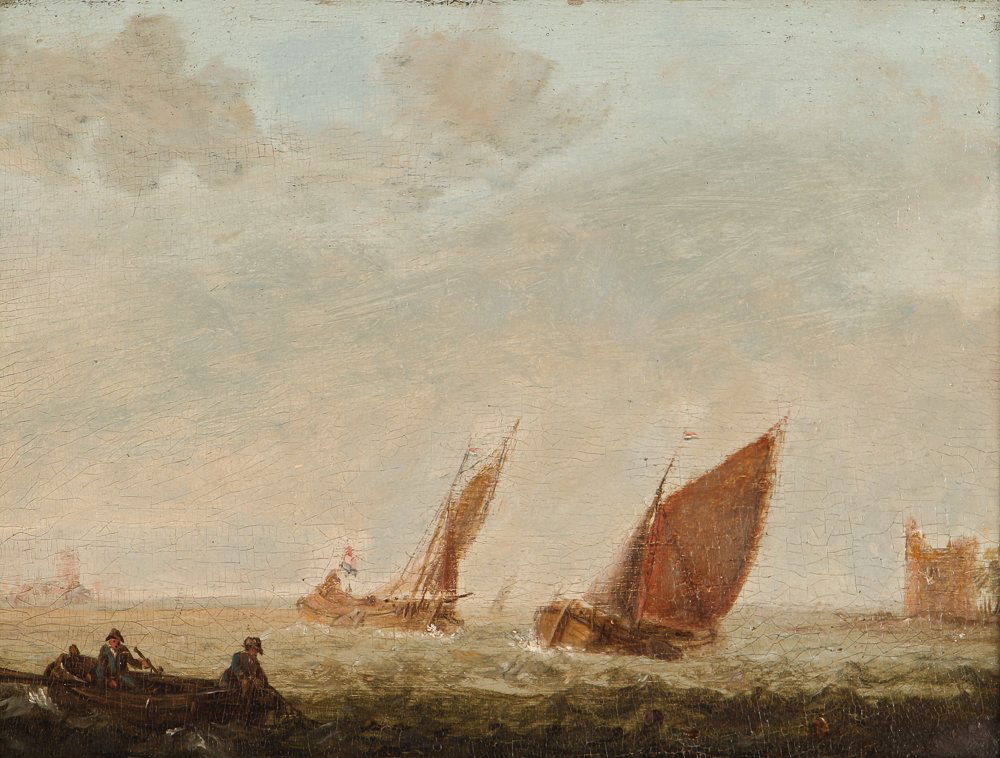 Pair 19th Century Marine Paintings, French/Dutch (1 of 6)
