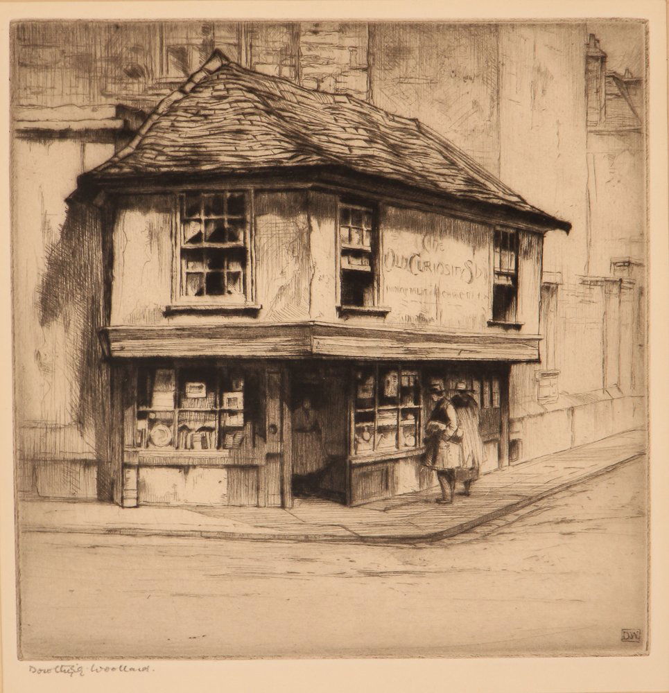DOROTHY WOOLLARD ETCHING The Old Curiosity Shop (1 of 5)