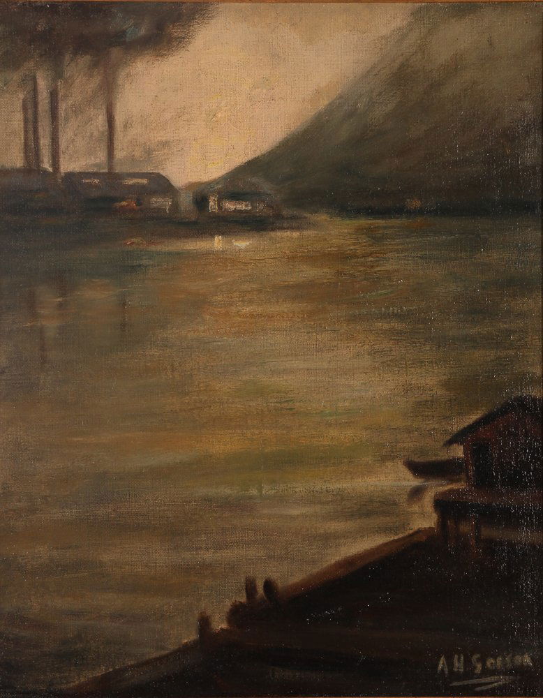 Aaron Harry Gorson painting Nocturnal Steelmaking (1 of 6)