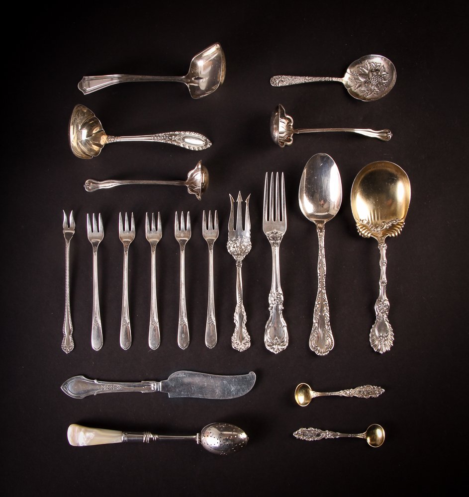Eighteen Pieces Sterling Silver Flatware (1 of 7)