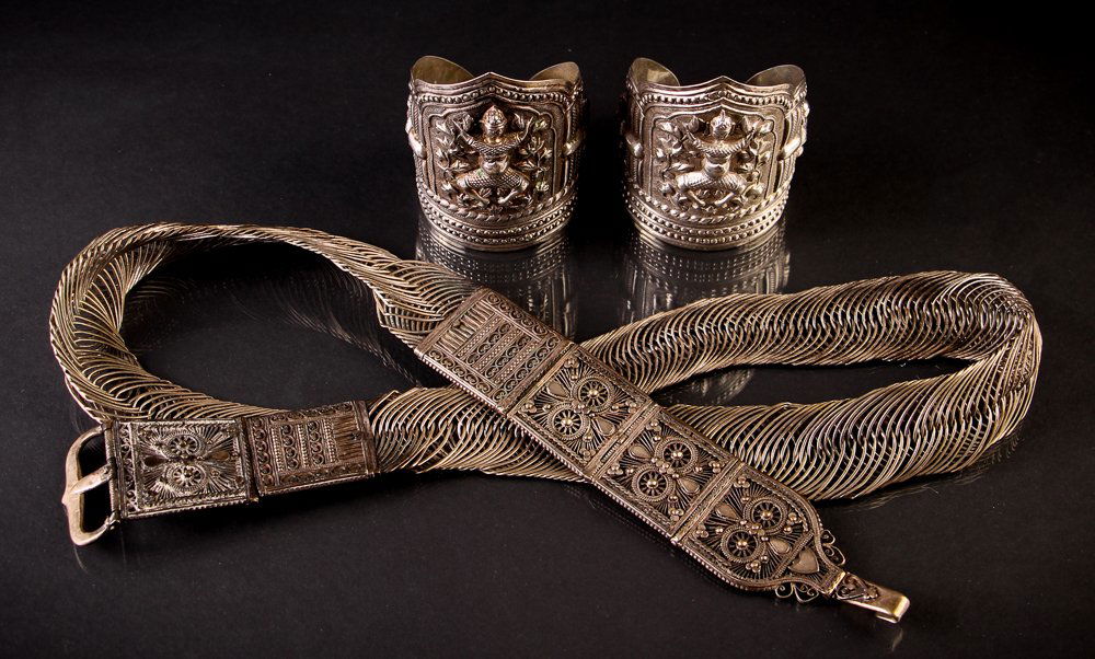 3 Pcs Chinese Silver Jewelry (1 of 8)