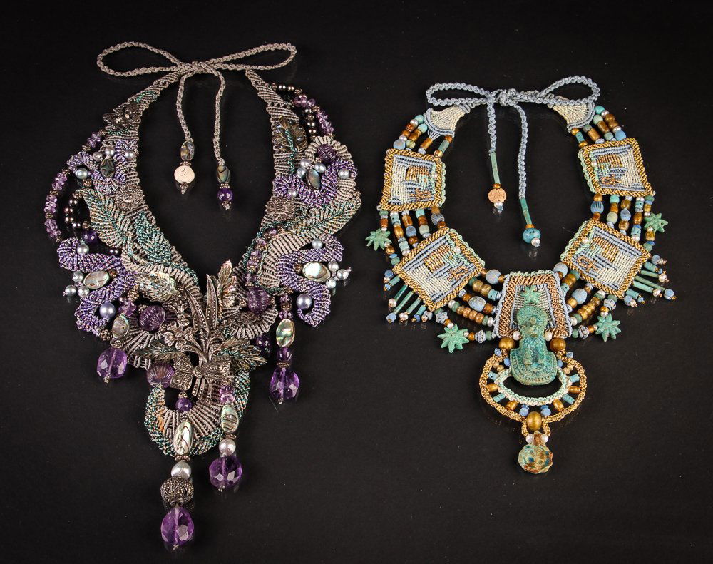 2 Barbara Natoli Witt Elaborately Beaded Necklaces (1 of 10)
