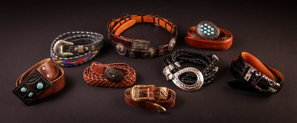 Assorted Group of Belt Buckles, Some Sterling (1 of 8)