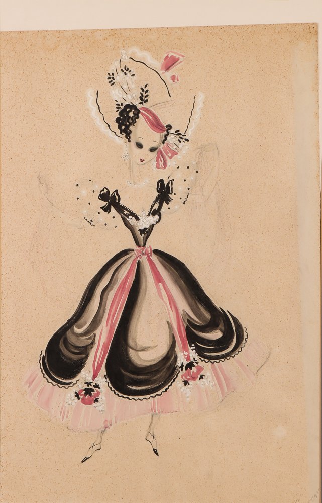 Vintage Fashion Costume Design Drawings (1 of 6)