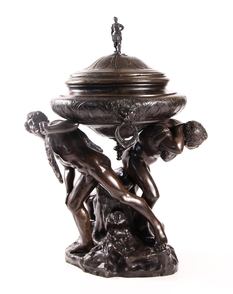 19th Century Bronze Centerpiece Urn (1 of 6)
