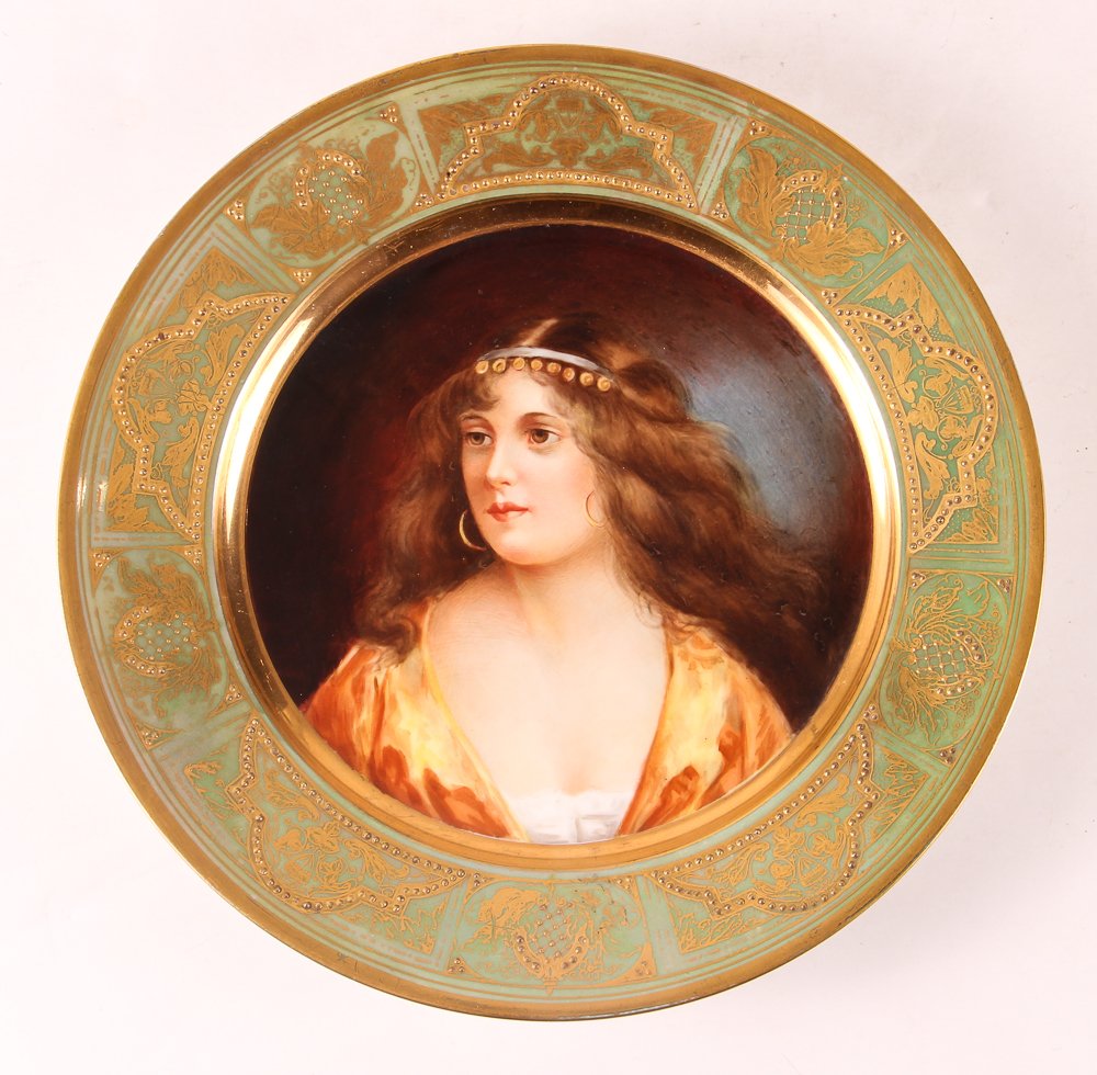 Hand Painted Portrait Plate "Fantaisie" (1 of 6)