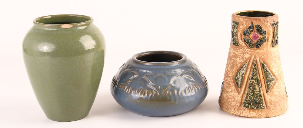 Three Various Glazed Ceramic Vessels (1 of 6)