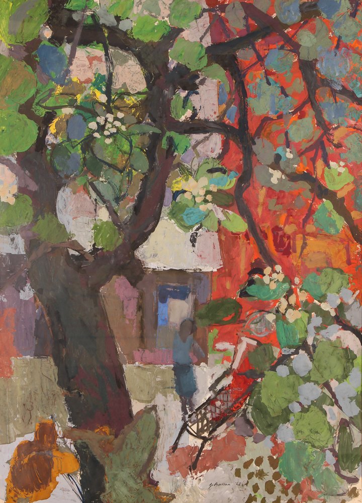 Possibly Julia Burns ptg on paper "Backyard Landscape" (1 of 6)