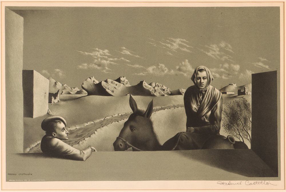 Federico Castellon Rendezvous in a Landscape Lithograph (1 of 6)