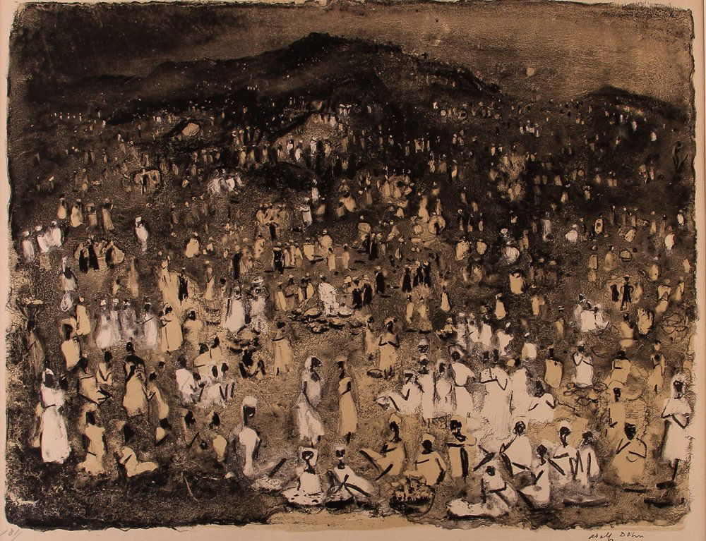 Adolf Arthur Dehn Lithograph "Haitian Nights" (1 of 6)