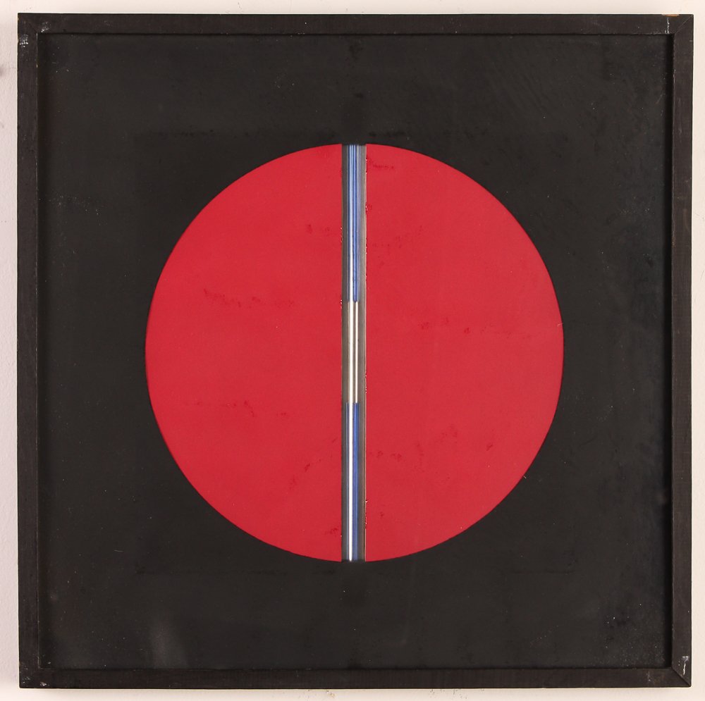 Milan Dobes "Untitled Red Circular collage (1 of 4)