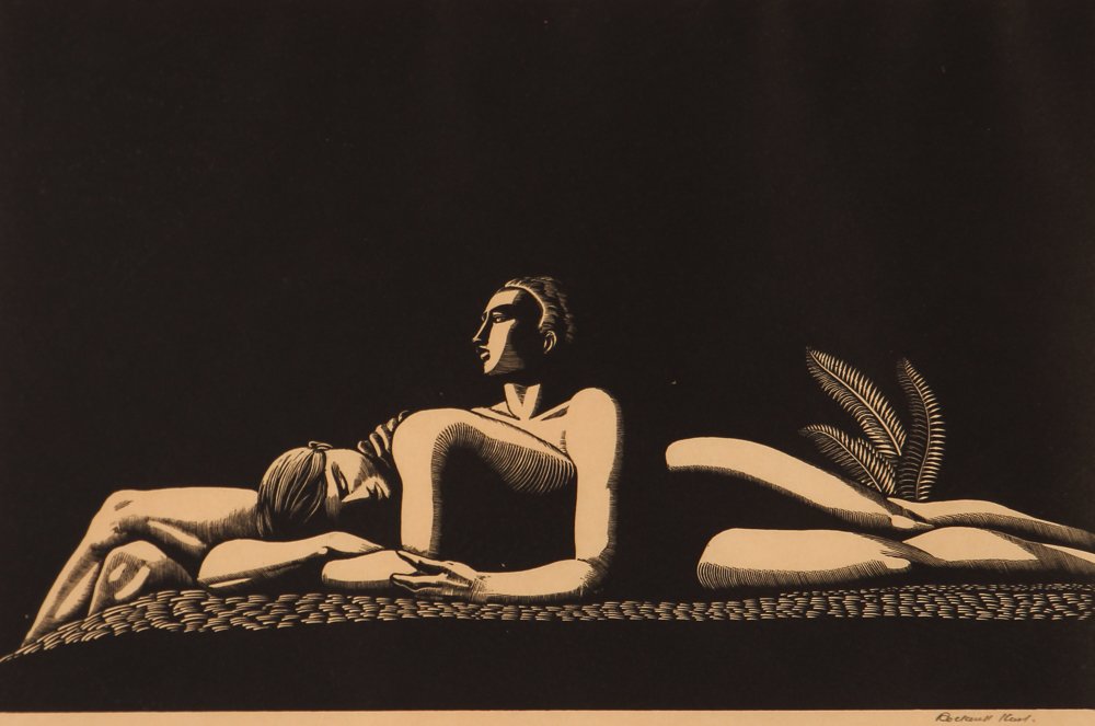 Rockwell Kent Wood Engraving Lovers 1928 (1 of 9)