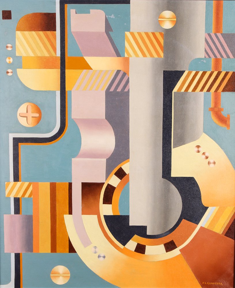 Francis Komperda Industrial Abstraction Pipes, Valves, (1 of 6)