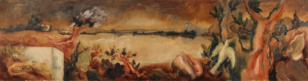 Leopold Levy Untitled Oil Painting of Serene Landscape (1 of 9)