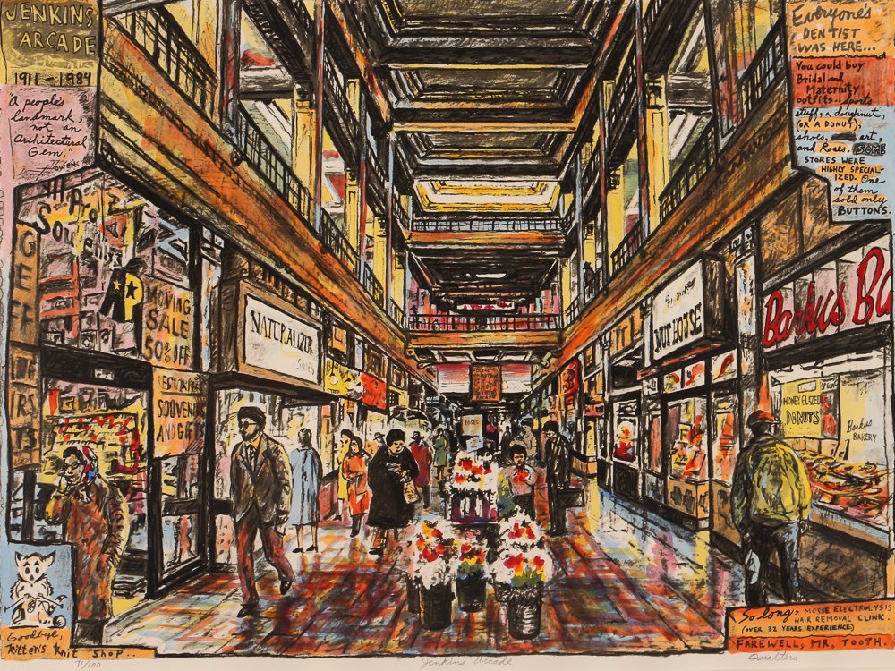dimensions size frame 71 Jenkins Qualters Arcade print Robert dimensions size frame 71 Jenkins Qualters Arcade print Robert