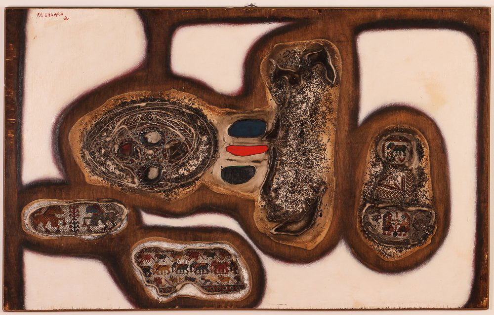 Piraji C Sagara 1966 Mixed Media Composition (1 of 6)