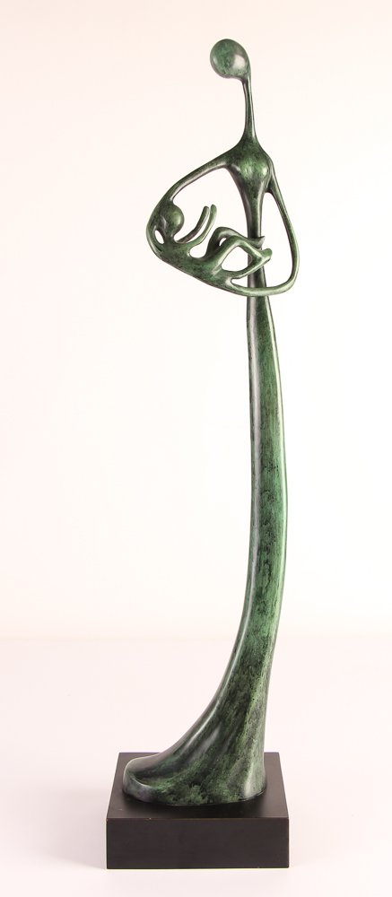 Baruch Saktsier bronze "Mother with Child" (1 of 6)