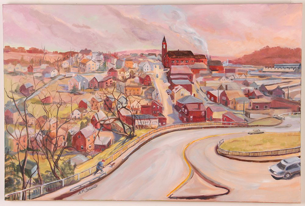 Anna Marie Sninsky Braddock from the Bridge Painting (1 of 9)
